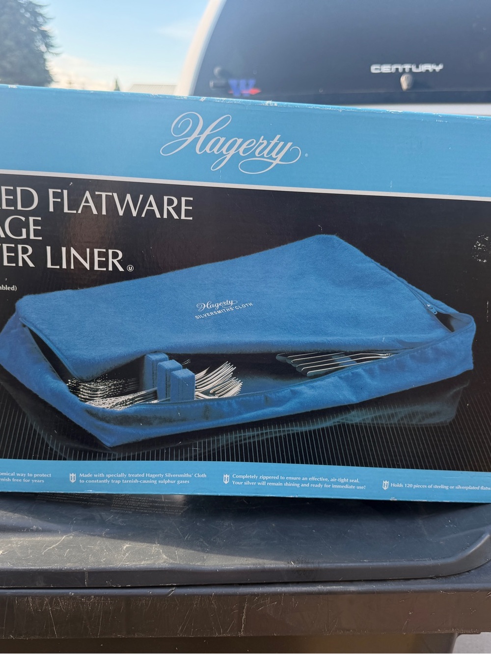 Hagerty Blue Velvet Flatware Pouch